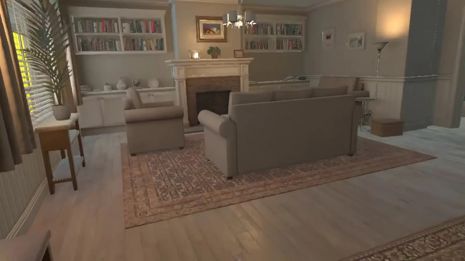 A sunlit living room from the Wonder of You VR prototype